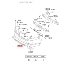 Бампер нижній 86612-2T100 Mobis