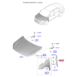 Изоляция крыла левая 84141-F2000 Mobis