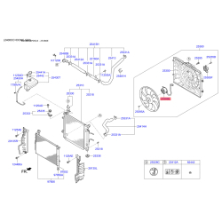 Электродвигатель, вентилятор радиатора 25386-D5200 Mobis