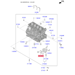 Прокладка корпус масляного фільтра 21123-2GGA0 Mobis