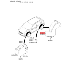 Обшивка (подкрылок), колесная ниша левая 86821-1M300 Mobis