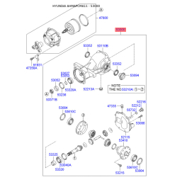 Диференціал у зборы мосту заднього 53000-3B400 Mobis