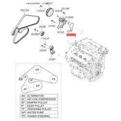 Прокладка водяний насос ліва 21355-3C510 Mobis
