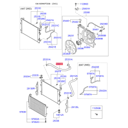 Шланг радиатора верхний 25411-1M100 Mobis