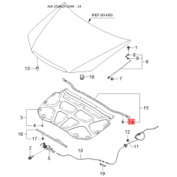 Шланг радіатора верхній 25411-2F150 Mobis