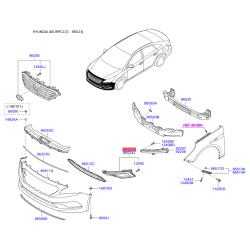 Корпус протитуманна фара лівий 86521-C1210PCR Mobis