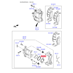 Чохол поршня супорта 58114-24000 Mobis