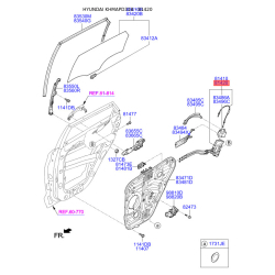 Замок дверей правий 81420-D3000 Mobis