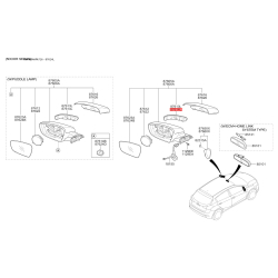 Повторитель поворотов на зеркале правый 87624-A7000 Mobis