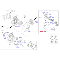 Монтажний комплект гальмівних колодок (дискове гальмо) 58246-4H000 Mobis