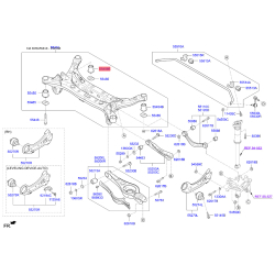 Сайлентблок заднего подрамника (задней балки) опорный, к кузову задний 55460-C1500 Mobis