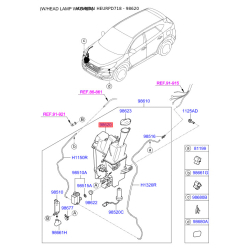 Бачок омывателя 98611-D7500 Mobis