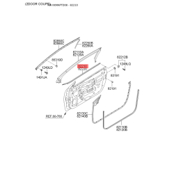 Ущільнення дверей ліве 82210-1M200 Mobis