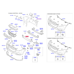 Абсорбер (пена, амортизатор) бампера 86520-2Y000 Mobis
