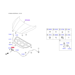 Замок капота 81130-3X000 Mobis