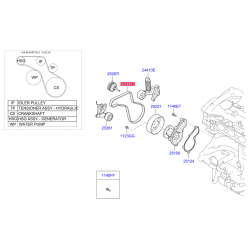 Полікліновий ремінь 25212-2E510 Mobis