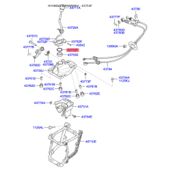 Втулка рычага переключения передач в салоне 43753-2E010 Mobis