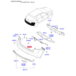 Бампер 86611-1M000 Mobis