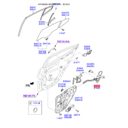 Замок двери левый 81410-F2000 Mobis