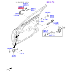 Ручка дверей ліва 82651-D4020 Mobis