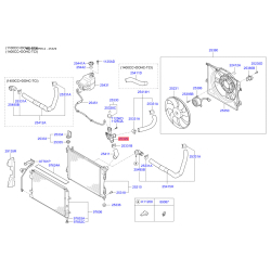 З'єднувальний патрубок, провід охолоджувальної рідини 25329-1W100 Mobis