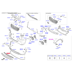 Решітка радіатора 86561-B8AA0 Mobis