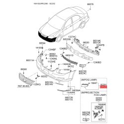 Фара противотуманная правая 92202-2F300 Mobis