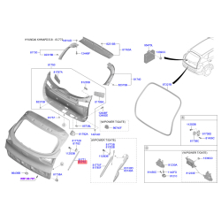 Пружина газовая (упор) крышки багажника правая 81781-D3002 Mobis