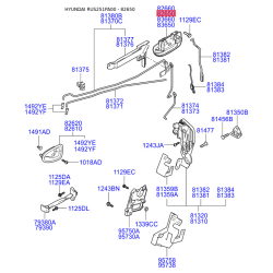 Ручка дверей ліва 82650-25000 Mobis