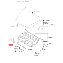 Уплотнитель капота 86435-2F000 Mobis
