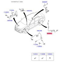 Датчик частоти обертання колеса (ABS) задній лівий 59910-2T000 Mobis