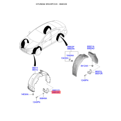 Брызговик передний правый 86832-F2000 Mobis