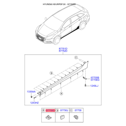 Крепления подкрылка и брызговика 87759-3Z000 Mobis
