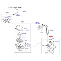Рукав воздухозаборника, воздушный фильтр 28220-3X320 Mobis