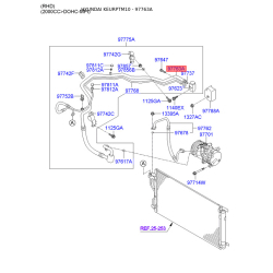 Трубопровід високого/низкого тиску, кондиціонер 97764-2S000 Mobis