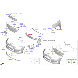 Абсорбер (піна, амортизатор) бампера 86520-F2AA0 Mobis