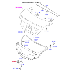 Замок крышки багажника 81230-1R000 Mobis