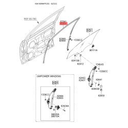 Направляюча скла дверей ліва 82530-1G000 Mobis