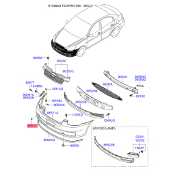 Облицовка / защитная накладка, буфер 86517-1E000 Mobis
