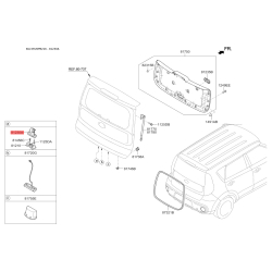 Замок крышки багажника 81230-2W000 Mobis