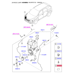 Прокладка, насос омивача / бачок омивача ліва 98681-D7500 Mobis