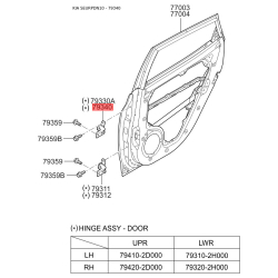 Петля бічних дверей права верхня 79420-2D000 Mobis