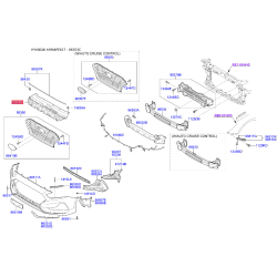 Решетка радиатора верхняя 86361-E6700 Mobis