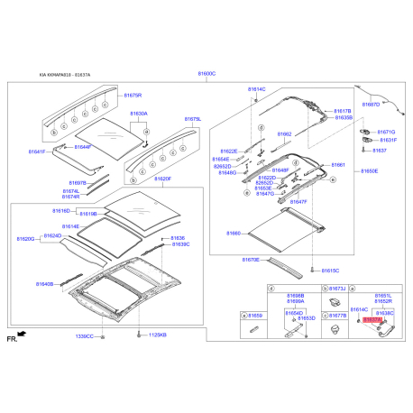 Люк и комплектующие 81637-3S010 Mobis - 816373S010 - схема с каталога 81637A, KKMAPA818 816373S010