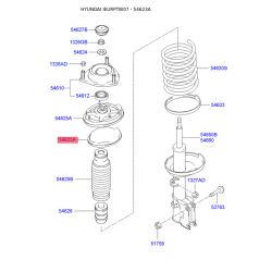 Прокладка, опора стійки амортизатора верхня 54623-22000 Mobis