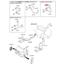 Шланг, теплообменник - отопление 97312-1H100 Mobis