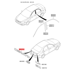 Эмблема задней и боковой двери, капота 86310-2F500 Mobis