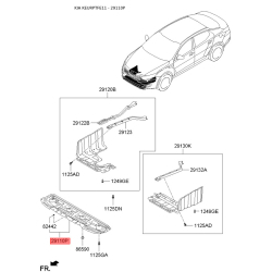 Защита двигателя / поддона двигателя передняя 29110-4U100 Mobis