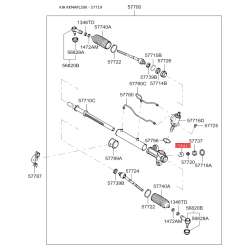 Упор (подпятник, пробка) регулировки рулевого механизма 57719-2D000 Mobis