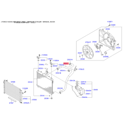 Шланг радіатора верхній 25411-1C000 Mobis